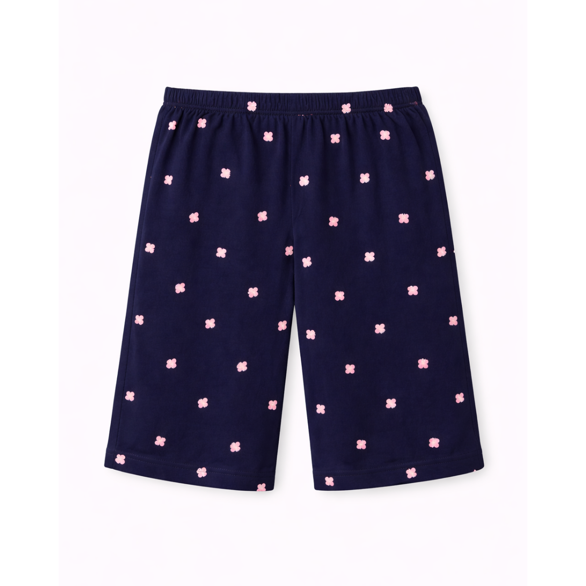 "Starry Night" Girls' Dark Blue Co-ord Set - Half Sleeve Button-Down Shirt & Shorts