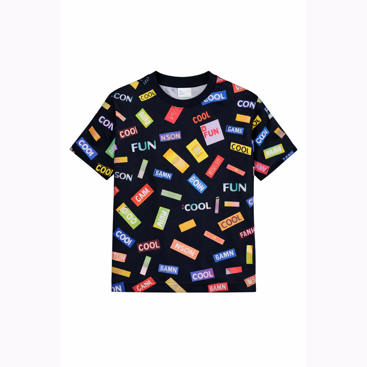 Boys' Dark Blue Hosiery Co-ord Set - Graphic Print T-Shirt & Pyjama Set