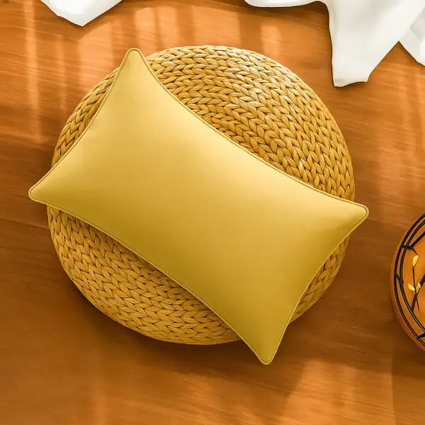 Golden Summer Sunset King Glace Cotton 300 TC Flat 5 Piece Bedsheet Set 1 King Size Bedsheet + 2 Pillow Covers + 2 Quilted Pillow Covers