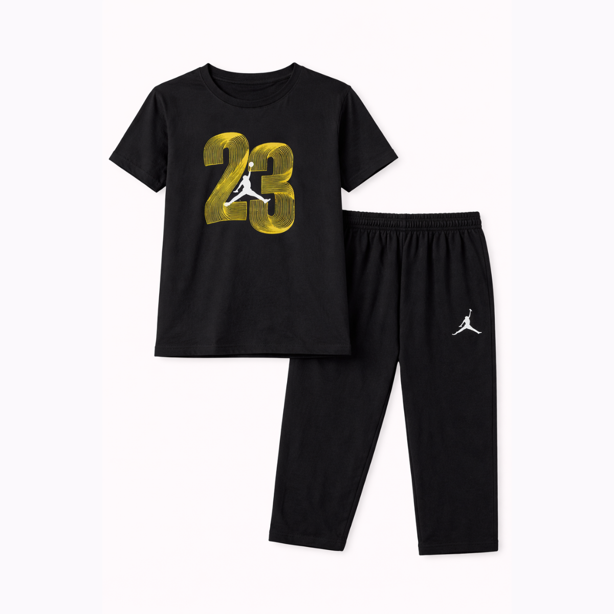 Boys Black "23" Basketball Graphic Co-ord Set