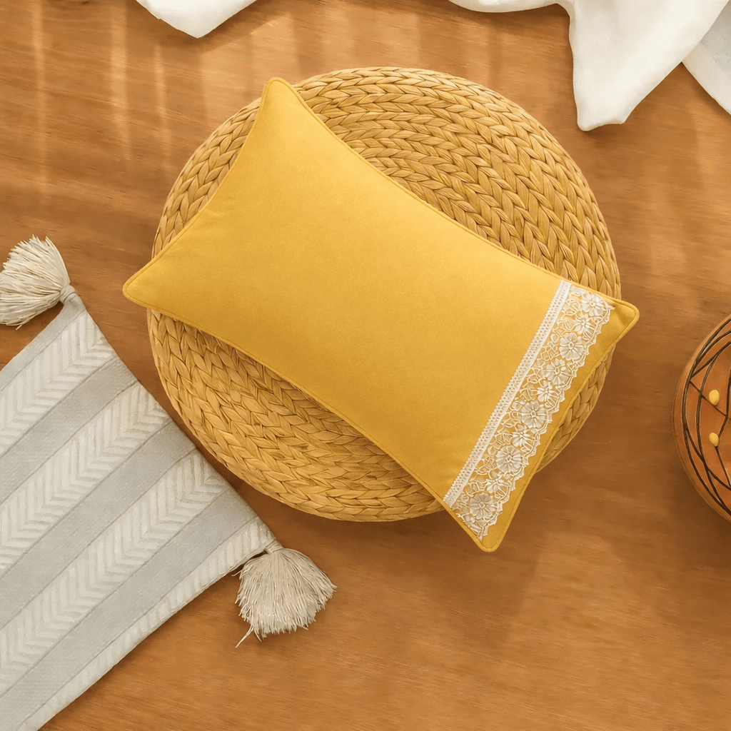 Imperial Gold Luxury Embroidered Poetry Glace Cotton 300 TC Flat Bedsheet Set