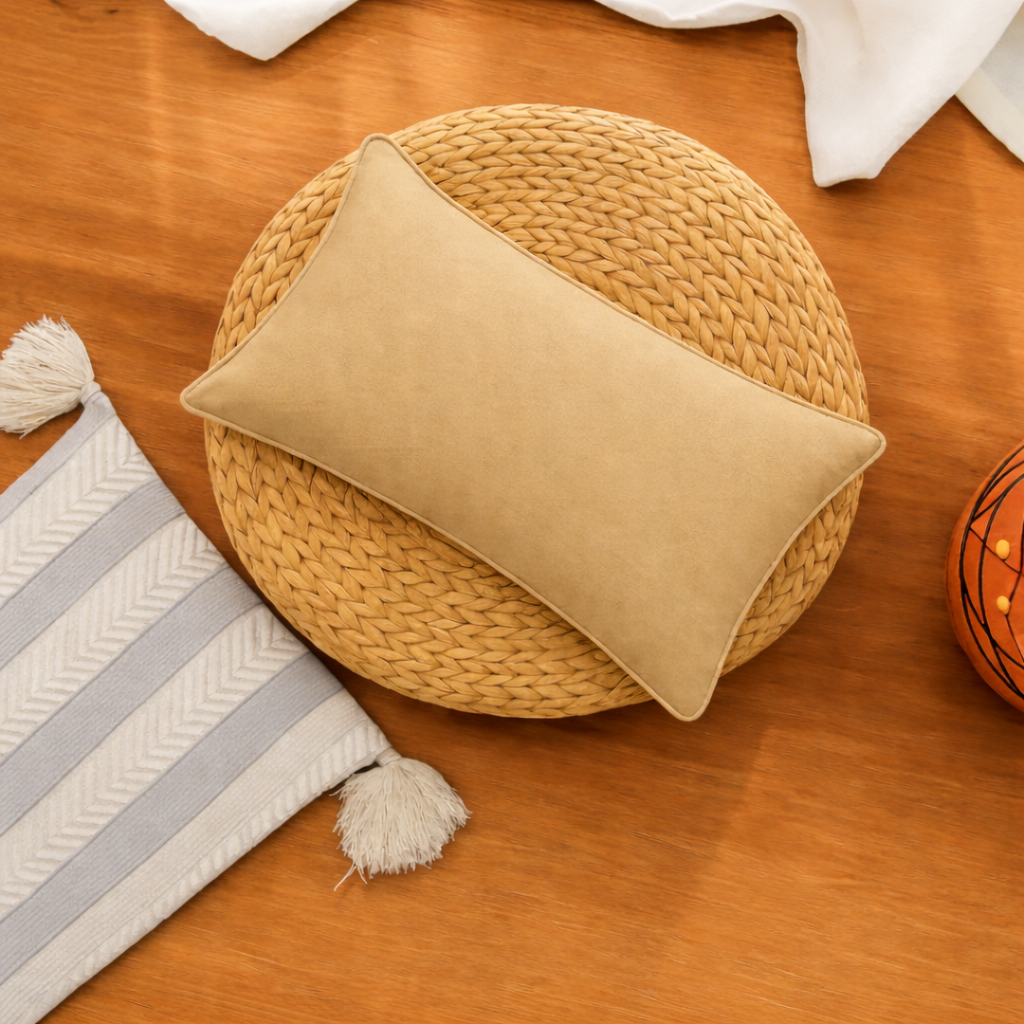 Khakhi Earth 100% Organic Cotton Luxury Percale Weave Queen Size Bedsheet Set Bedsheet + 2 Pillow Covers