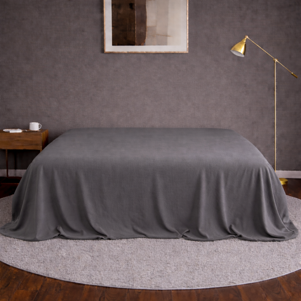 Grey Earth 100% Organic Cotton Luxury Percale Weave King Size Bedsheet Only Bedsheet